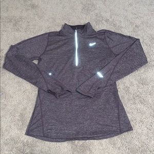 nike quarter zip with thumb holes purple size S